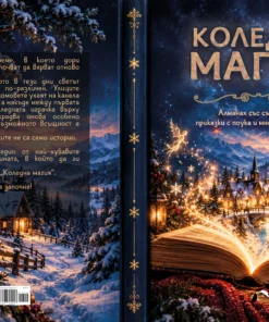 Корицата на алманаха „Коледна магия“ – коледни приказки за деца от 20 български автори